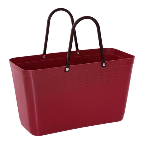 Hinza Tote Maroon Green Plastic