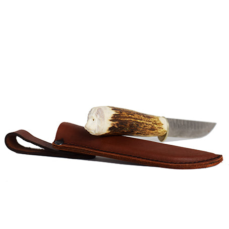 Knife Antler Lion Head