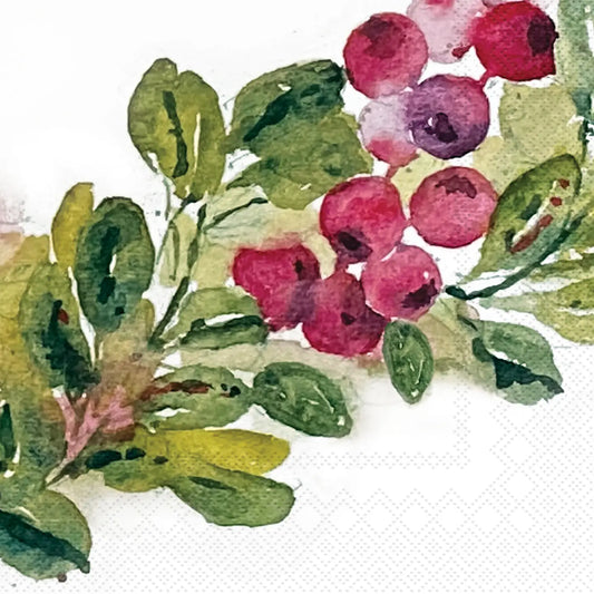 Cranberry Wreath Lunch Napkin