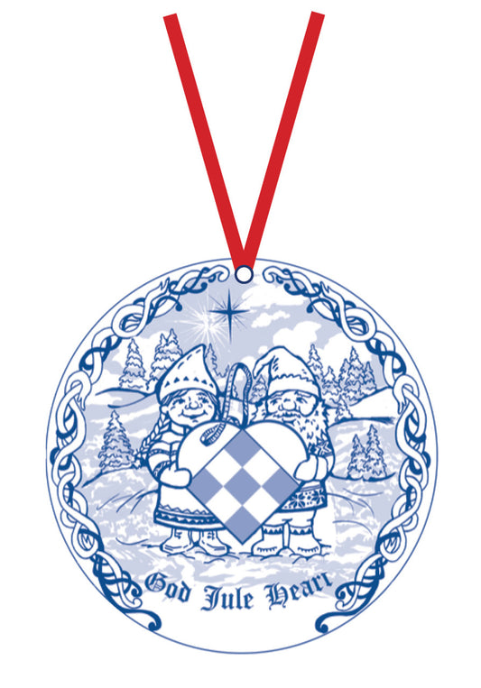 Nordic Icons Pleated Heart Collectible Ornament
