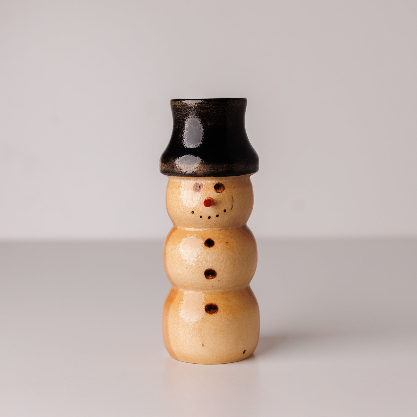 Wood Snowman Top Hat Small