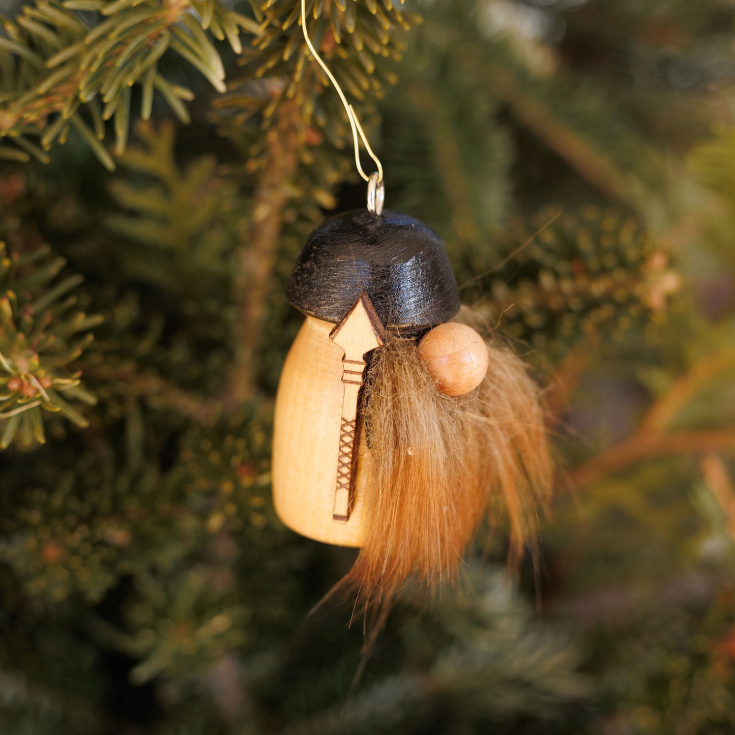 Wood Viking Ornament