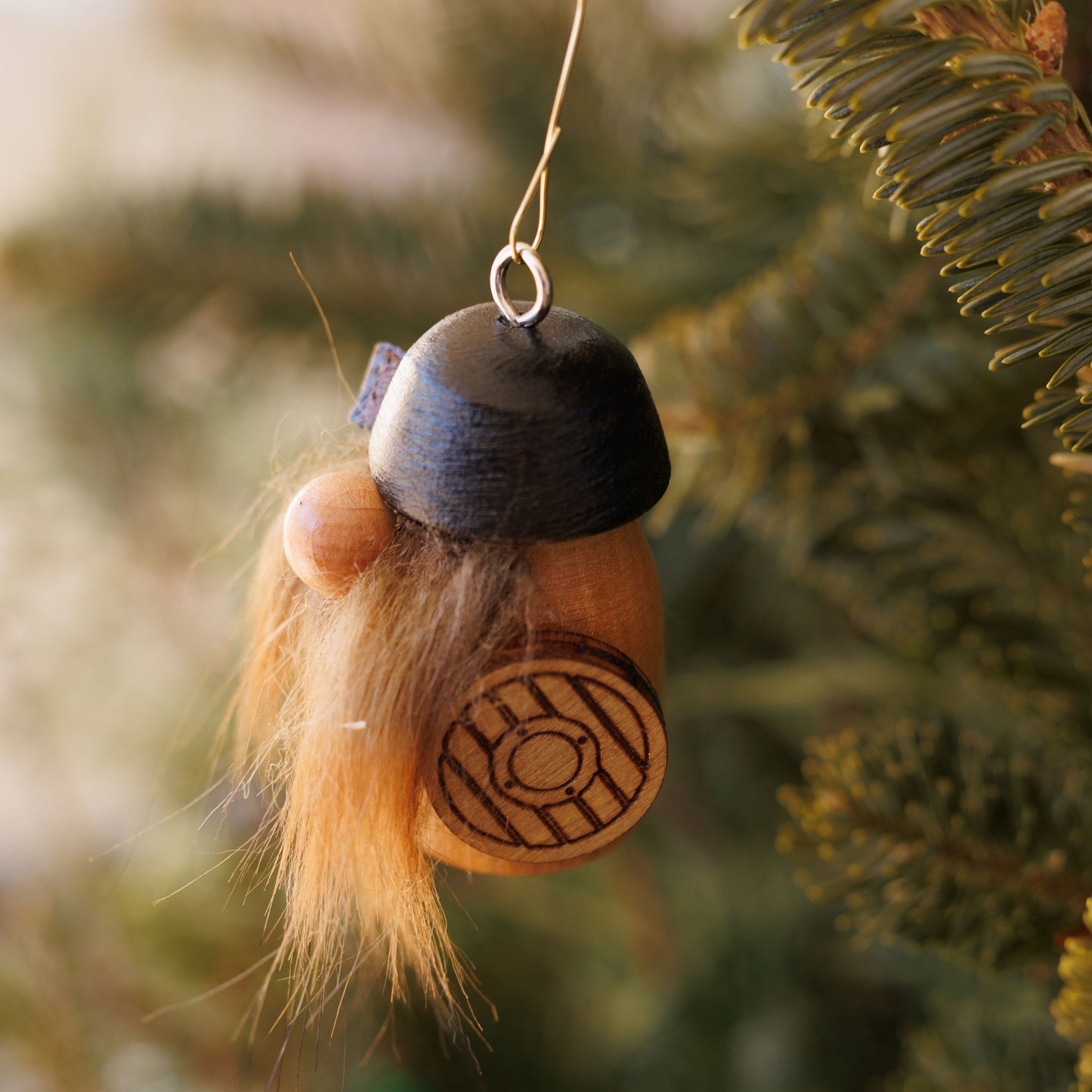 Wood Viking Ornament