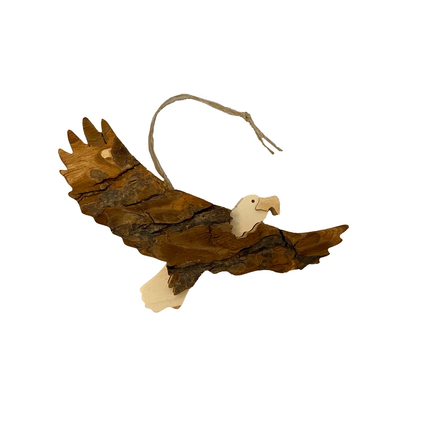 Bark Eagle Flying Ornament