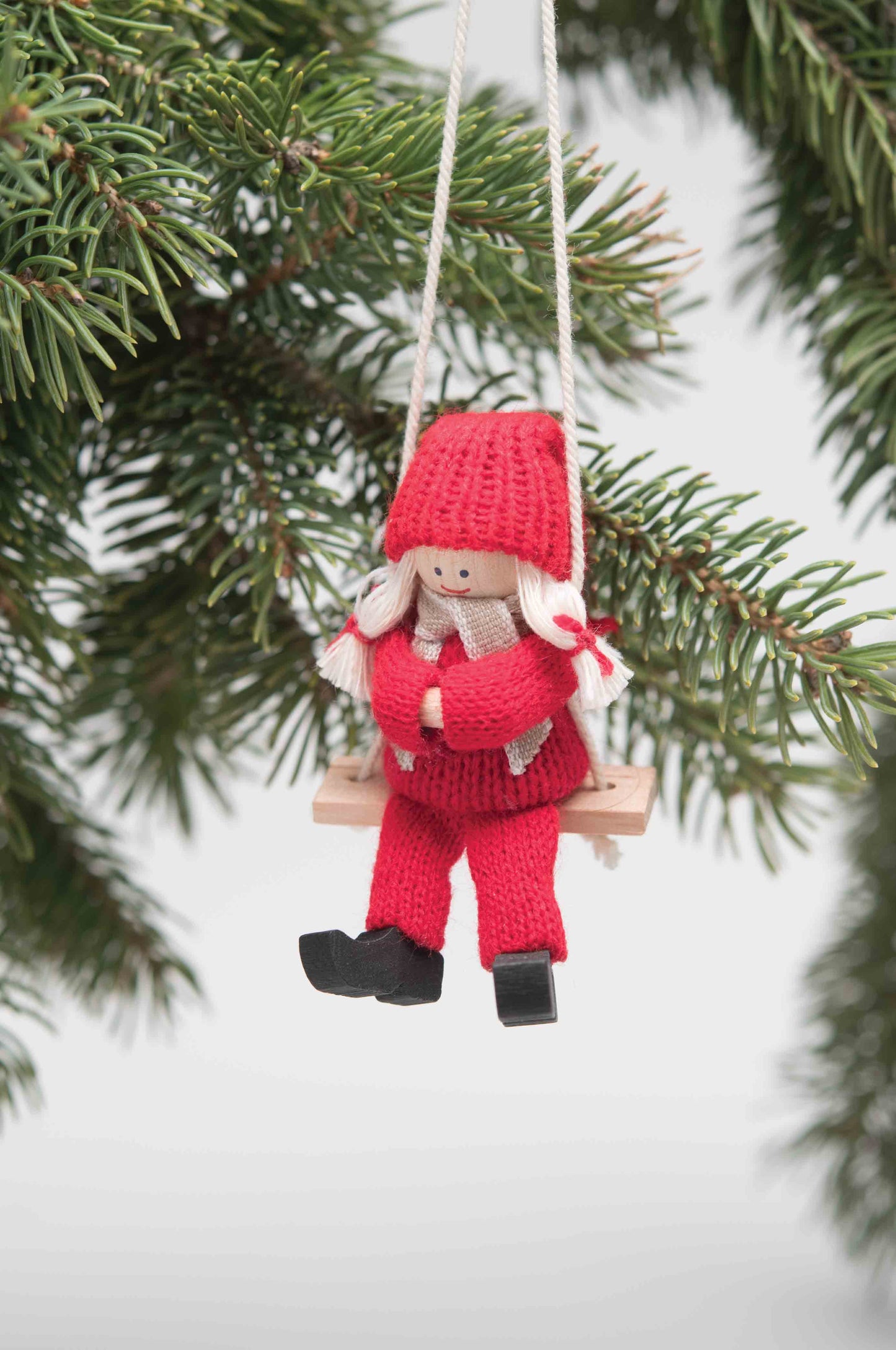 Tomte on Swing Ornament