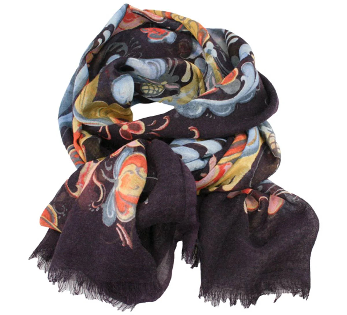 Scarf Rosemaling Wool Suzanne Toftey