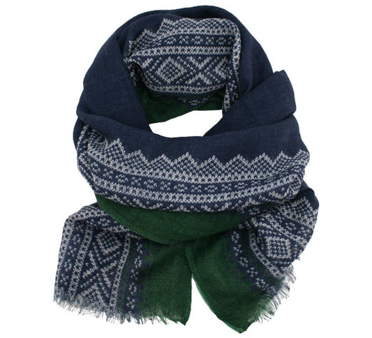 Marius Scarf Navy 100% Wool