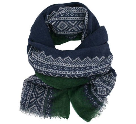 Marius Scarf Navy 100% Wool