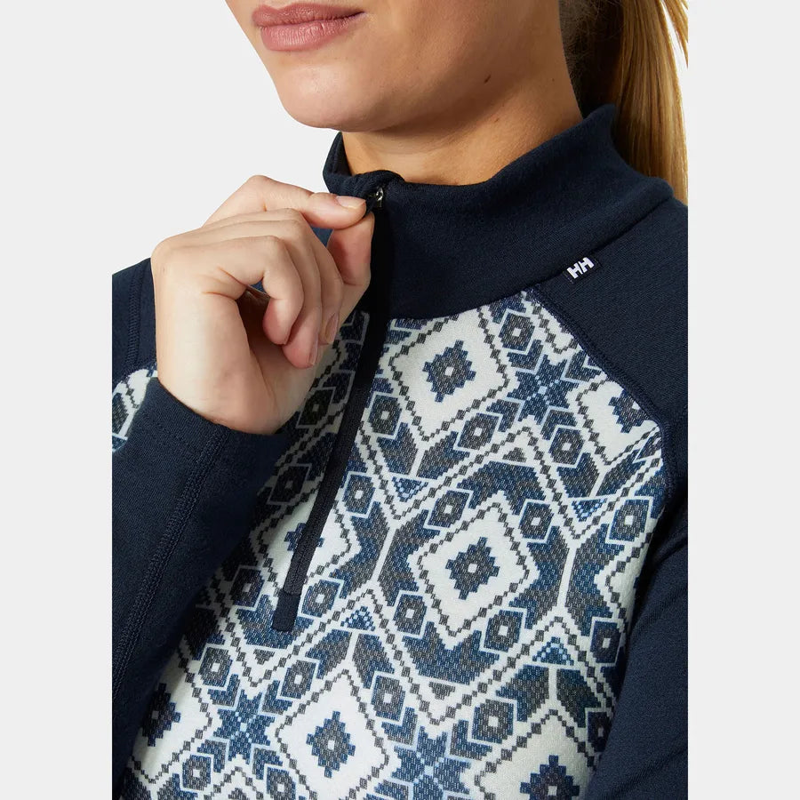 HH Women's LIFA® Merino Midweight 2-In-1 Graphic Half-Zip Base Layer