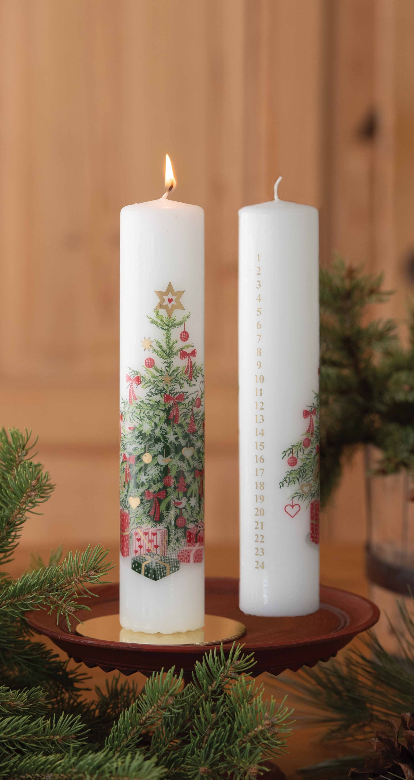 Advent Pillar Candle Tree