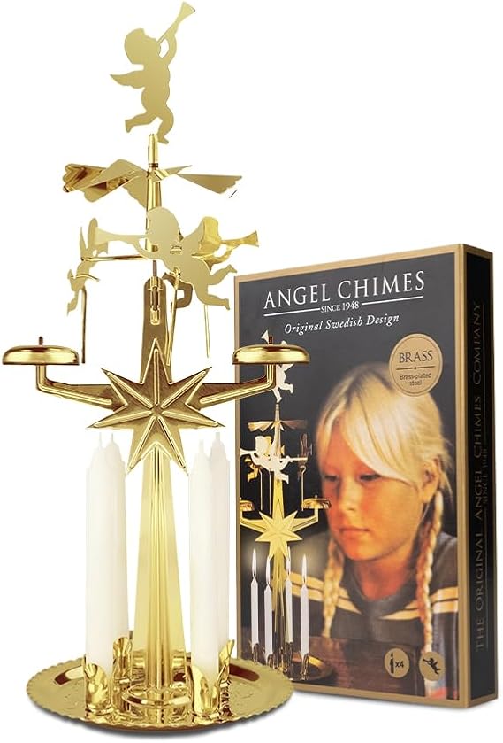 Angel Candle Chime Brass Holder
