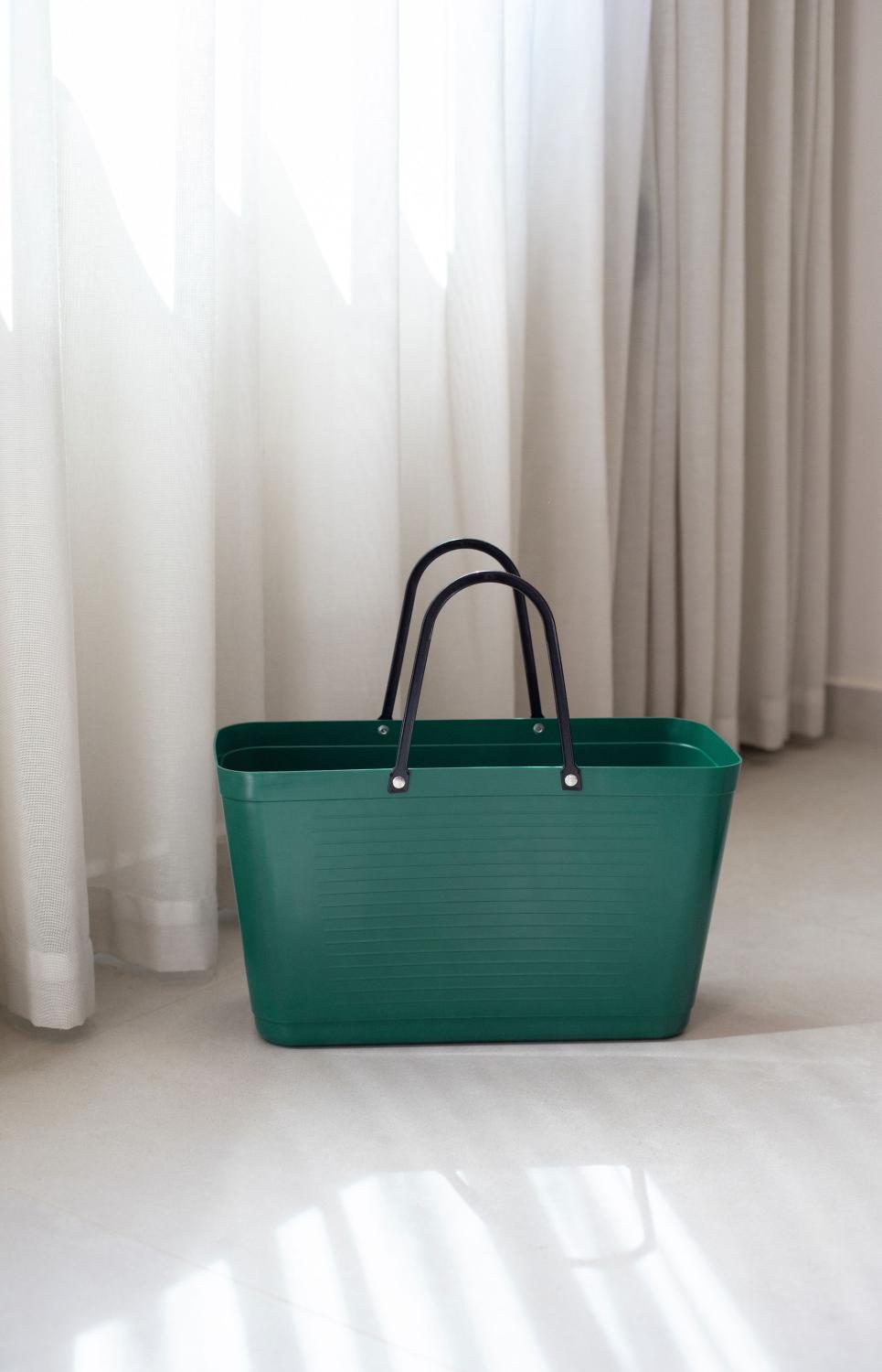 Hinza Tote Dark Green Green Plastic