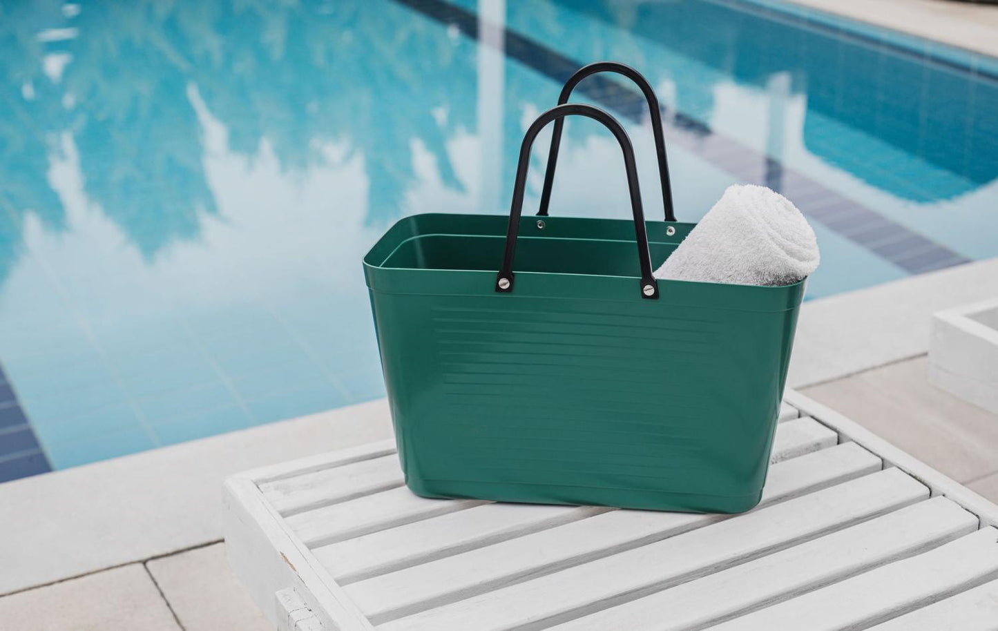 Hinza Tote Dark Green Green Plastic