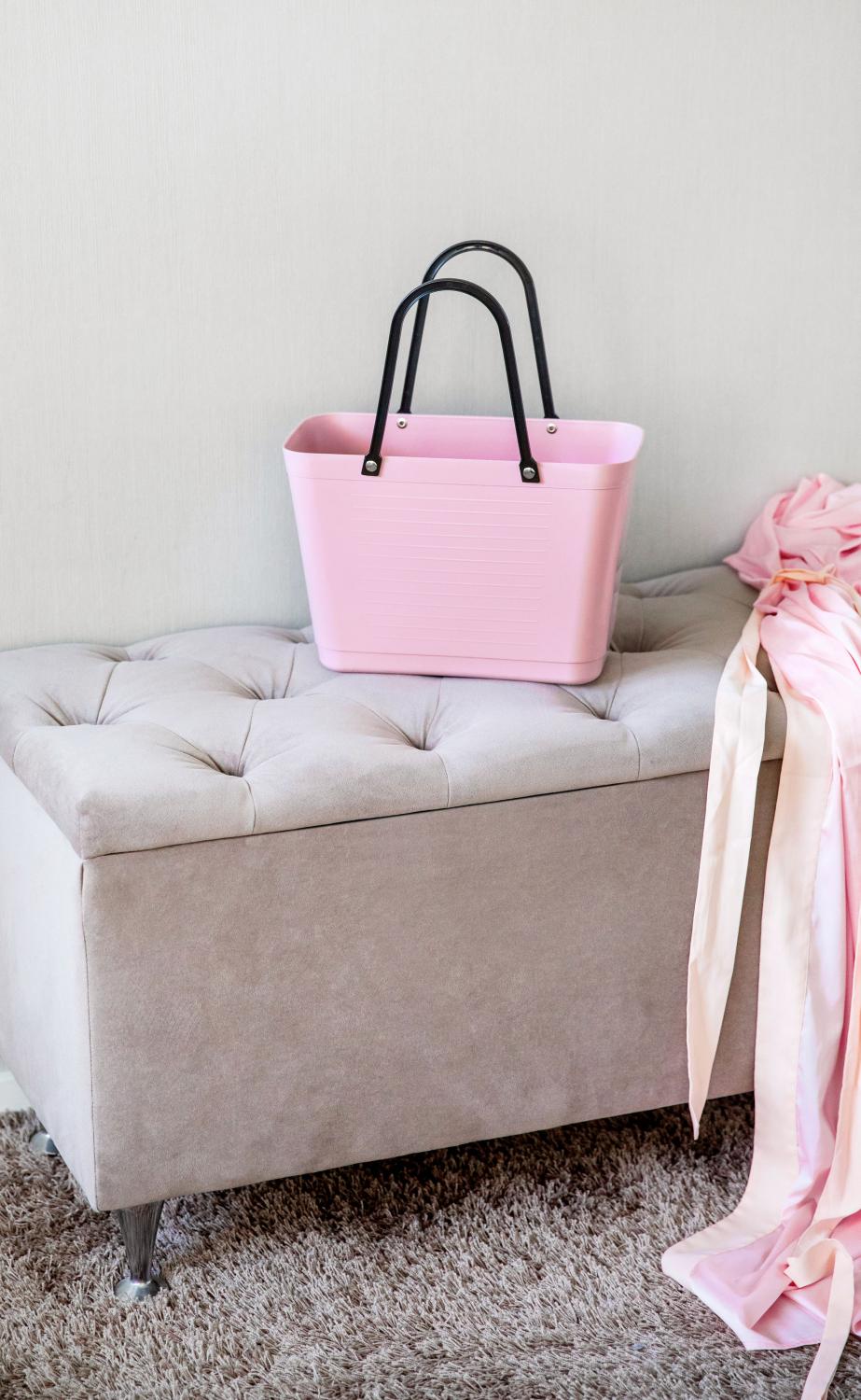 Hinza Tote Dusty Pink Green Plastic