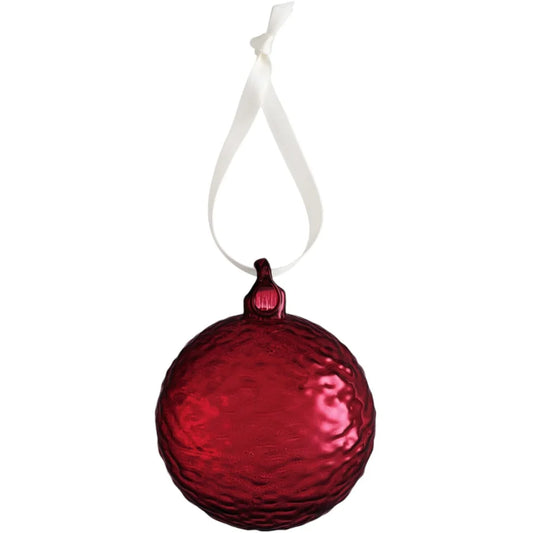 Cooee Ornament Red Glass Ball