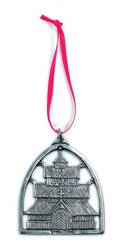 Stav Church Pewter Ornament Norway