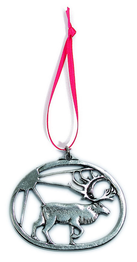 Reindeer Pewter Ornament Norway