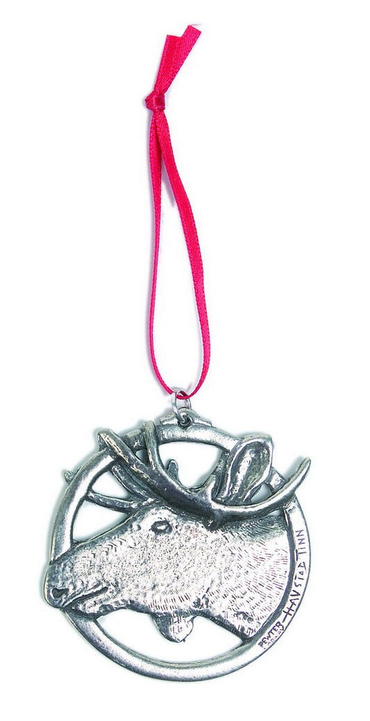 Moose Pewter Ornament Norway