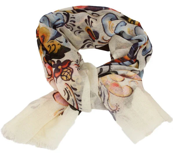 Scarf Rosemaling Wool Suzanne Toftey