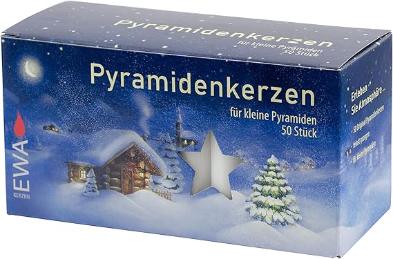 Pyramid Candle for Wood Candelabra White