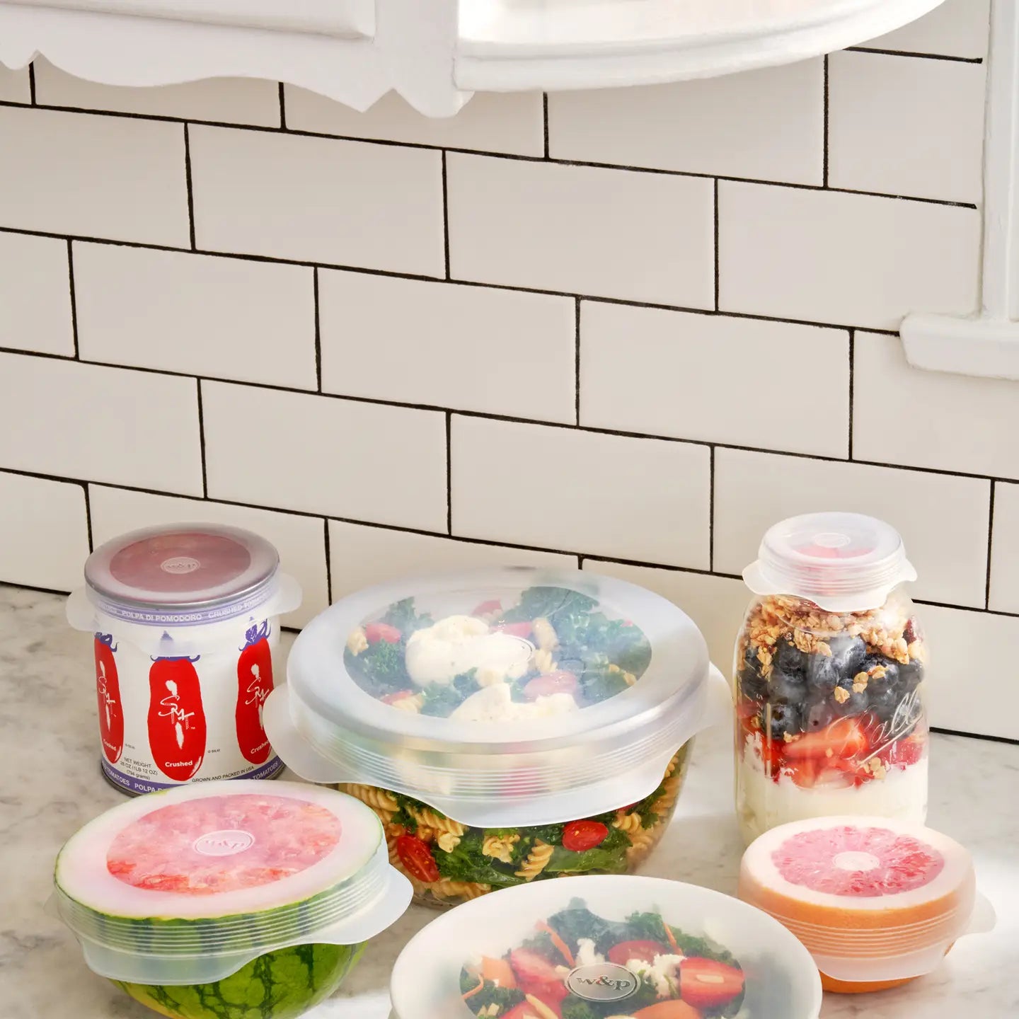 w&p Reusable Silicone Stretch Lids Set of 6