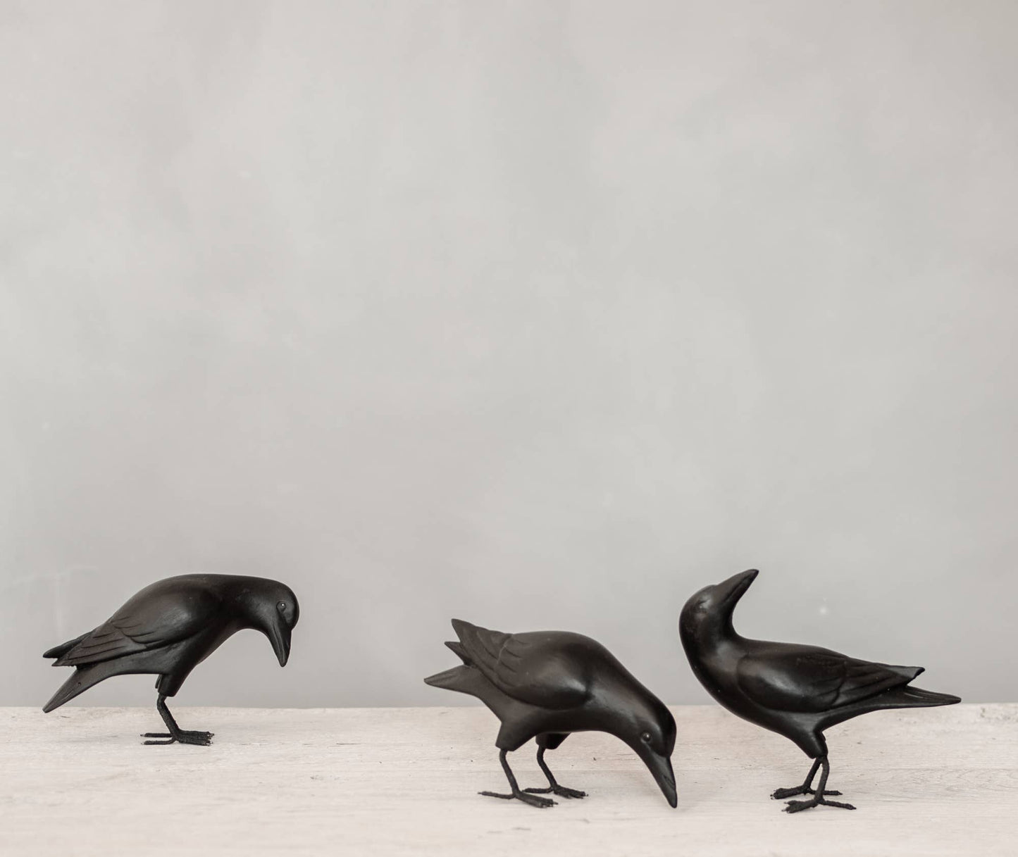 Mini Crow | Hand Carved Wood Sculpture | 3.5"H