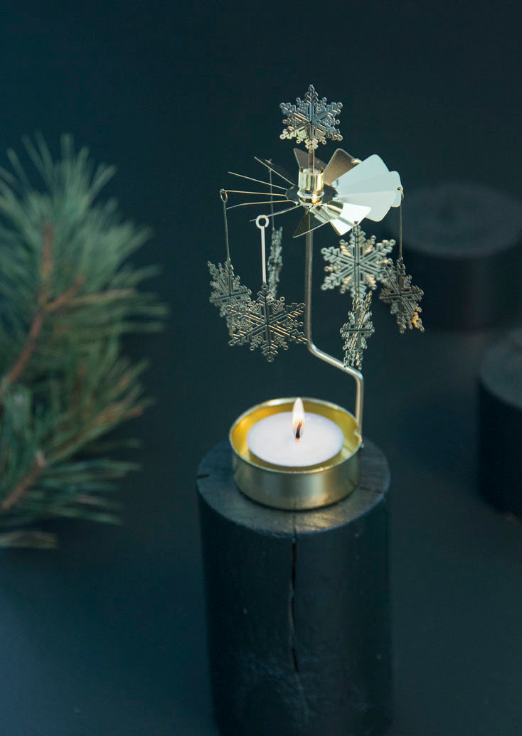 Rotary Candle Snowstar Gold