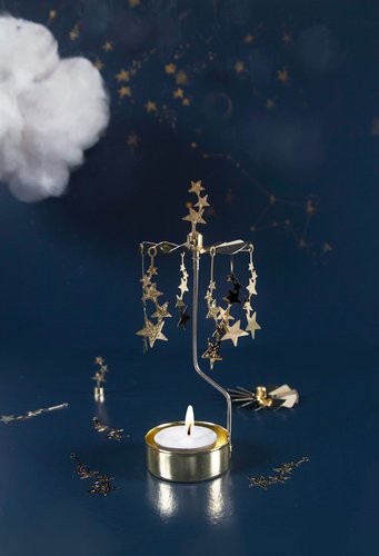Rotary Candle Night Sky Gold