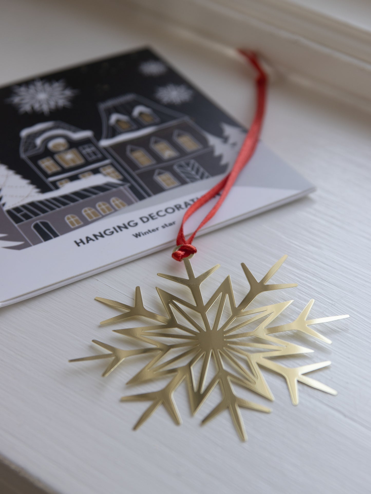 Metal Decoration Winter Star Gold