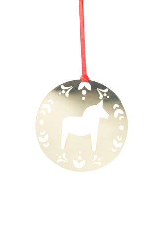Metal Decoration Dala Horse Gold