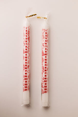 Advent Taper Red & White