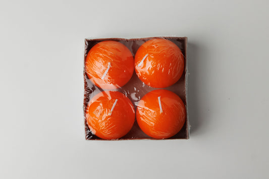 Ball Candle 2" Orange