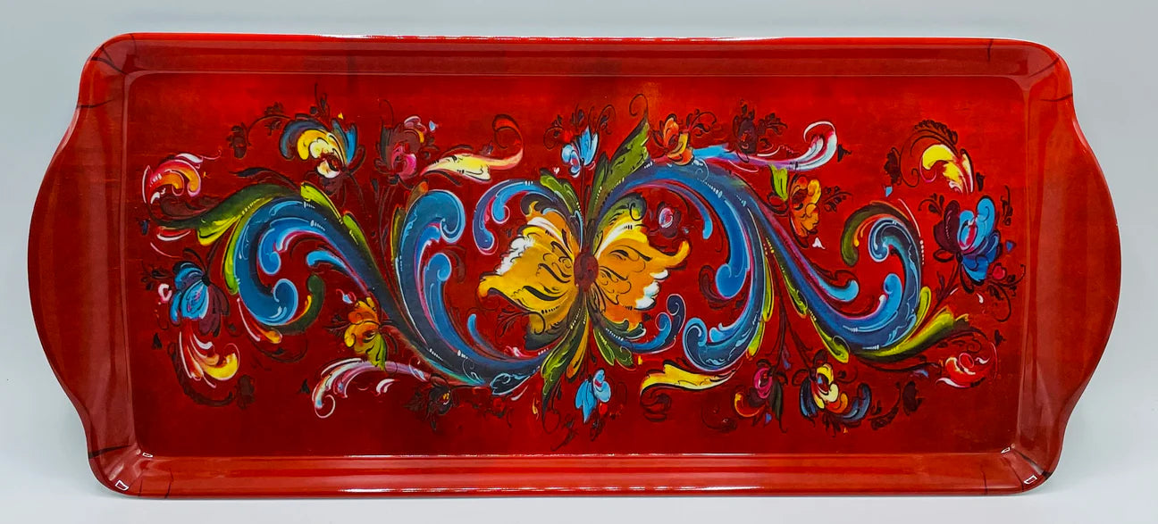 Almond Cake Serving Tray Lise Lorentzen Rosemaling
