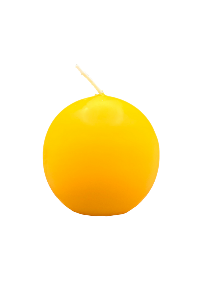 Ball Candle 2" Yellow