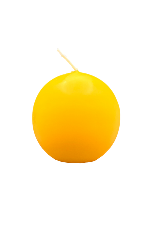 Ball Candle 2" Yellow