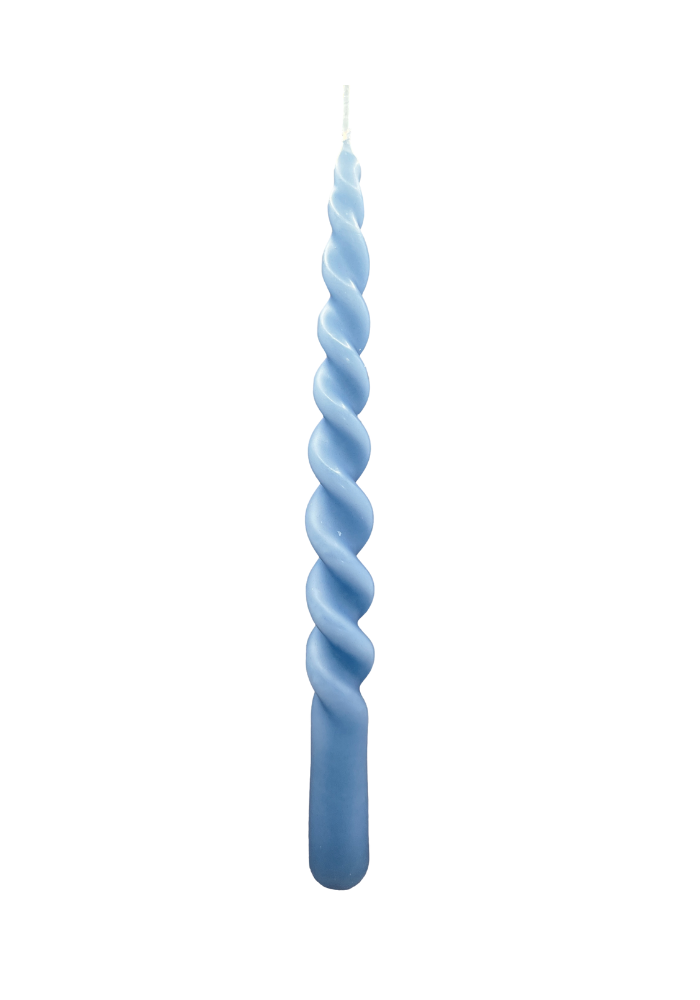 Candle Twisted Blue Taper