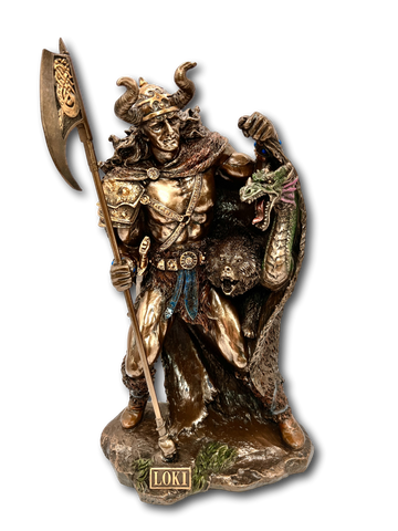 Bronze Loki Viking Statue Large