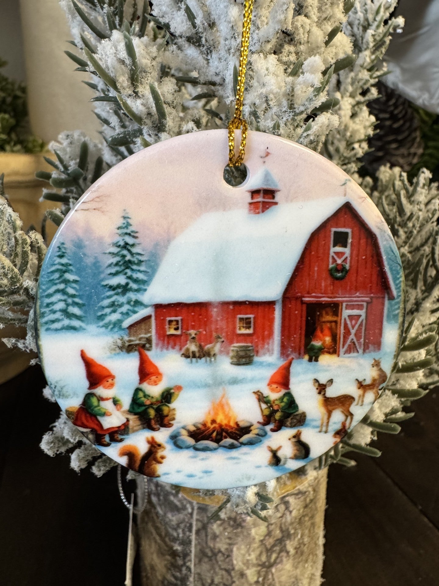 Ornament Gnomes & Animals by the Barn