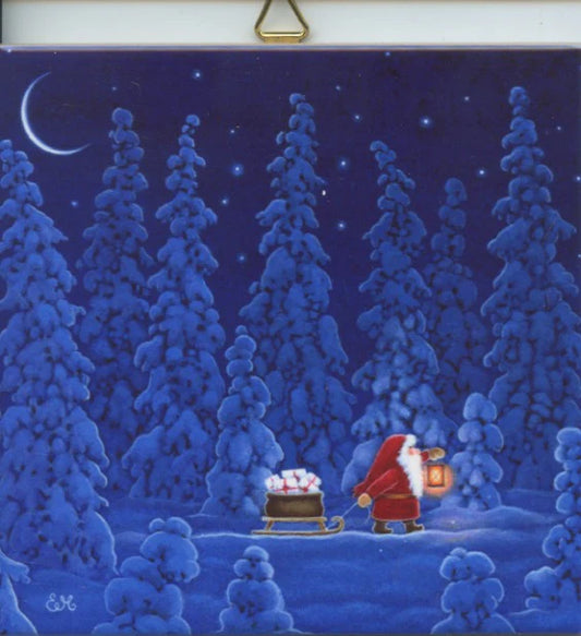 Christmas Cards Eva Melhuish Tomte with Gifts