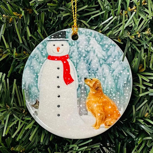 Ornament Eva Snowman & Golden