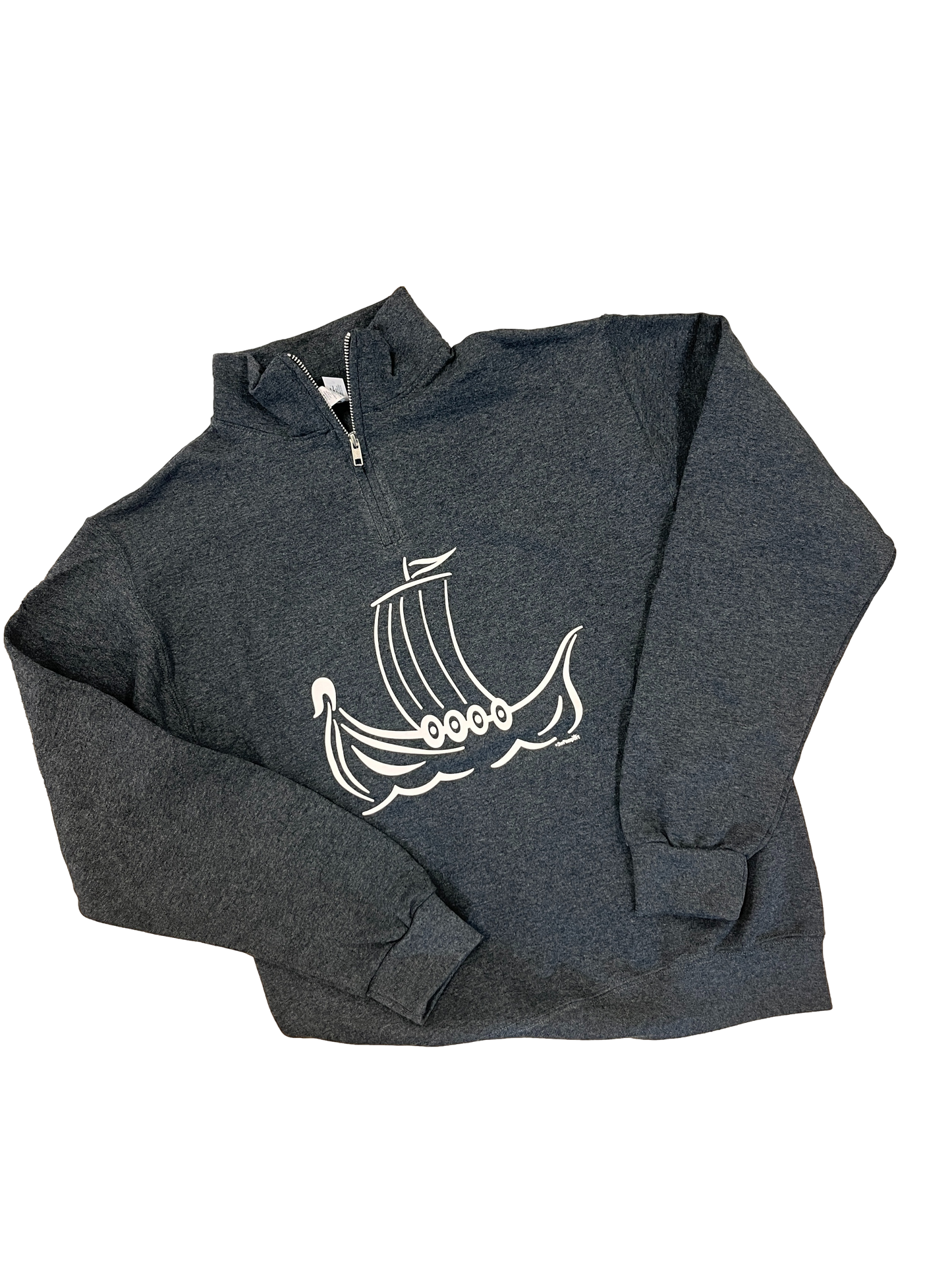 1/4 Zip Viking Ship Sweatshirt