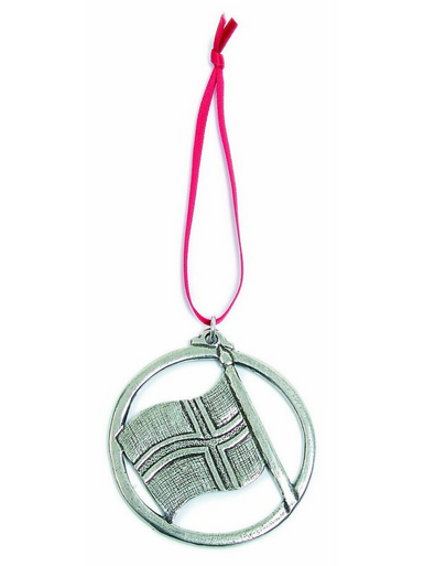 Norway Flag Pewter Ornament
