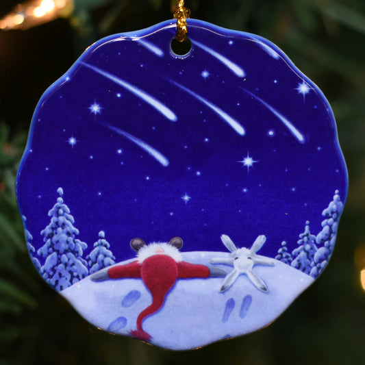 Ornament Eva Watching Shooting Stars with Rabbit