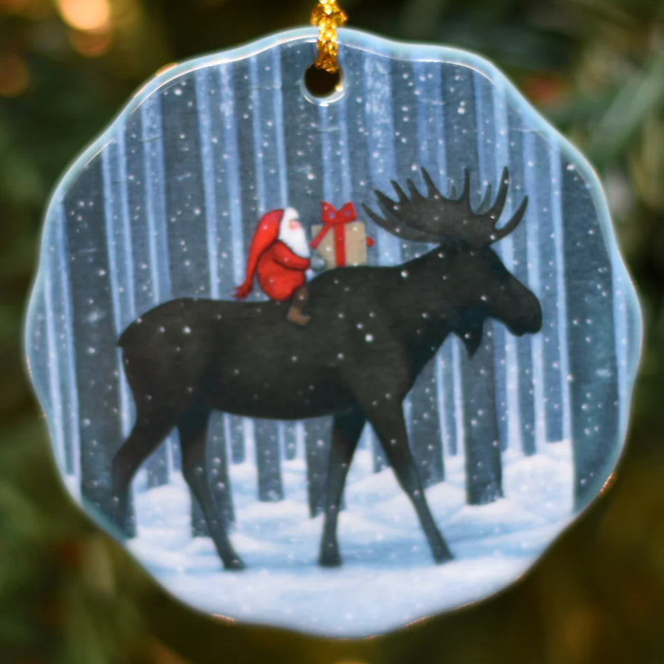 Ornament Eva Tall Trees with Moose