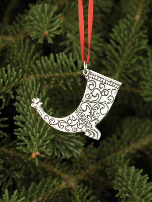 Drinking Horn Pewter Ornament Norway
