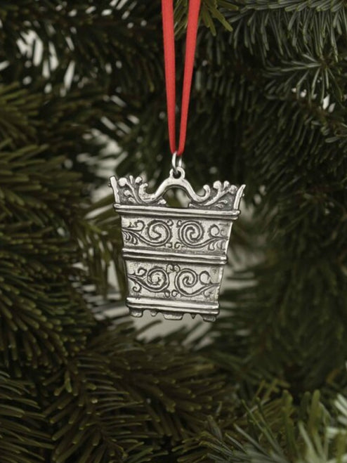 Rosemaling Tine Pewter Ornament Norway