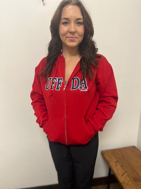 Uff Da Sweatshirt Full Zip Red
