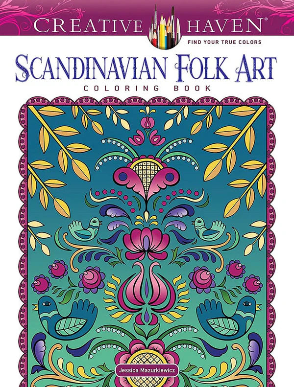 Scandinanian Folk Art Coloring Book