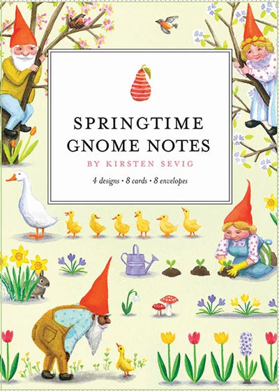 Note Cards Springtime Gnomes