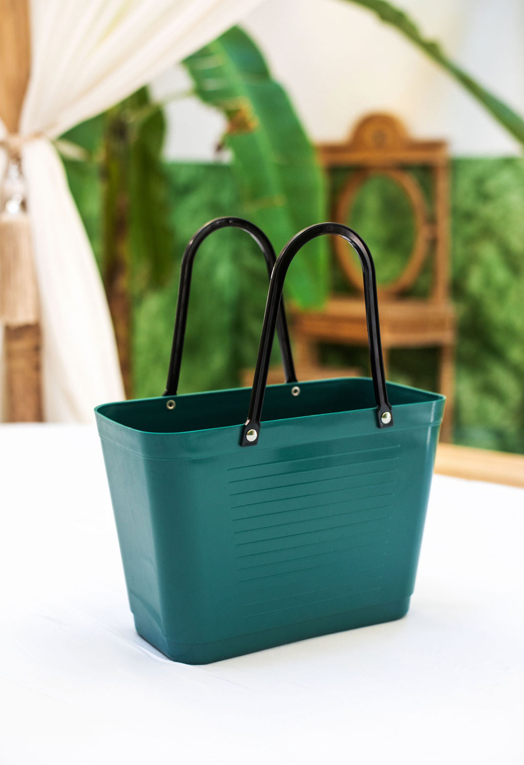 Hinza Tote Dark Green Green Plastic